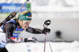 21.02.2021, Pokljuka, Slovenia (SLO): Lisa Theresa Hauser (AUT) - IBU World Championships Biathlon, mass women, Pokljuka (SLO). www.nordicfocus.com. © Manzoni/NordicFocus. Every downloaded picture is fee-liable.