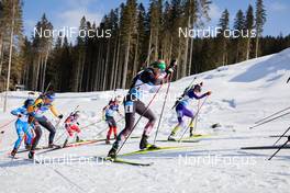 21.02.2021, Pokljuka, Slovenia (SLO): Vanessa Hinz (GER), Lisa Theresa Hauser (AUT), (l-r) - IBU World Championships Biathlon, mass women, Pokljuka (SLO). www.nordicfocus.com. © Manzoni/NordicFocus. Every downloaded picture is fee-liable.