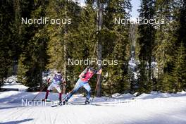 21.02.2021, Pokljuka, Slovenia (SLO): Julia Simon (FRA), Monika Hojnisz-Starega (POL), (l-r) - IBU World Championships Biathlon, mass women, Pokljuka (SLO). www.nordicfocus.com. © Thibaut/NordicFocus. Every downloaded picture is fee-liable.