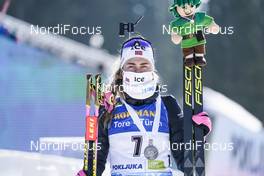 21.02.2021, Pokljuka, Slovenia (SLO): Ingrid Landmark Tandrevold (NOR) - IBU World Championships Biathlon, mass women, Pokljuka (SLO). www.nordicfocus.com. © Thibaut/NordicFocus. Every downloaded picture is fee-liable.