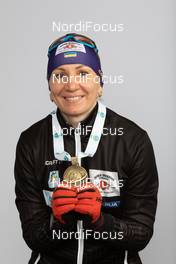 10.02.2021, Pokljuka, Slovenia (SLO): Olena Pidhrushna (UKR) - IBU World Championships Biathlon, medals, Pokljuka (SLO). www.nordicfocus.com. © Manzoni/NordicFocus. Every downloaded picture is fee-liable.