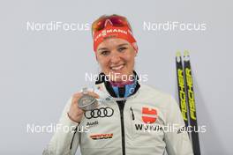 10.02.2021, Pokljuka, Slovenia (SLO): Denise Herrmann (GER) - IBU World Championships Biathlon, medals, Pokljuka (SLO). www.nordicfocus.com. © Manzoni/NordicFocus. Every downloaded picture is fee-liable.