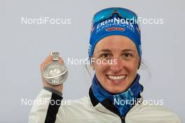 20.02.2021, Pokljuka, Slovenia (SLO): Vanessa Hinz (GER) - IBU World Championships Biathlon, medals, Pokljuka (SLO). www.nordicfocus.com. © Manzoni/NordicFocus. Every downloaded picture is fee-liable.