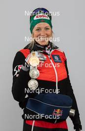 21.02.2021, Pokljuka, Slovenia (SLO): Lisa Theresa Hauser (AUT) - IBU World Championships Biathlon, medals, Pokljuka (SLO). www.nordicfocus.com. © Manzoni/NordicFocus. Every downloaded picture is fee-liable.