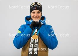 18.02.2021, Pokljuka, Slovenia (SLO): Julia Simon (FRA) - IBU World Championships Biathlon, medals, Pokljuka (SLO). www.nordicfocus.com. © Manzoni/NordicFocus. Every downloaded picture is fee-liable.