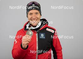 10.02.2021, Pokljuka, Slovenia (SLO): David Komatz (AUT) - IBU World Championships Biathlon, medals, Pokljuka (SLO). www.nordicfocus.com. © Manzoni/NordicFocus. Every downloaded picture is fee-liable.