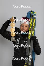 10.02.2021, Pokljuka, Slovenia (SLO): Tiril Eckhoff (NOR) - IBU World Championships Biathlon, medals, Pokljuka (SLO). www.nordicfocus.com. © Manzoni/NordicFocus. Every downloaded picture is fee-liable.