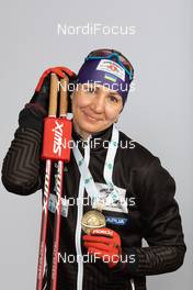 10.02.2021, Pokljuka, Slovenia (SLO): Olena Pidhrushna (UKR) - IBU World Championships Biathlon, medals, Pokljuka (SLO). www.nordicfocus.com. © Manzoni/NordicFocus. Every downloaded picture is fee-liable.