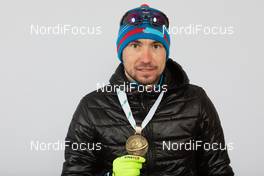 10.02.2021, Pokljuka, Slovenia (SLO): Alexander Loginov (RUS) - IBU World Championships Biathlon, medals, Pokljuka (SLO). www.nordicfocus.com. © Manzoni/NordicFocus. Every downloaded picture is fee-liable.
