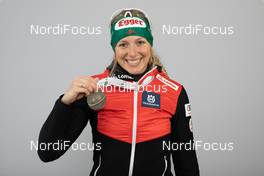 10.02.2021, Pokljuka, Slovenia (SLO): Lisa Theresa Hauser (AUT) - IBU World Championships Biathlon, medals, Pokljuka (SLO). www.nordicfocus.com. © Manzoni/NordicFocus. Every downloaded picture is fee-liable.