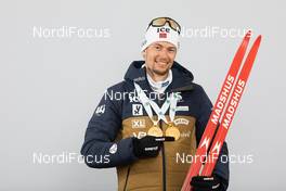17.02.2021, Pokljuka, Slovenia (SLO): Sturla Holm Laegreid (NOR) - IBU World Championships Biathlon, medals, Pokljuka (SLO). www.nordicfocus.com. © Manzoni/NordicFocus. Every downloaded picture is fee-liable.