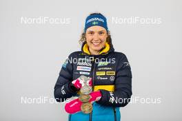 18.02.2021, Pokljuka, Slovenia (SLO): Hanna Oeberg (SWE) - IBU World Championships Biathlon, medals, Pokljuka (SLO). www.nordicfocus.com. © Manzoni/NordicFocus. Every downloaded picture is fee-liable.
