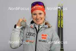 10.02.2021, Pokljuka, Slovenia (SLO): Janina Hettich (GER) - IBU World Championships Biathlon, medals, Pokljuka (SLO). www.nordicfocus.com. © Manzoni/NordicFocus. Every downloaded picture is fee-liable.