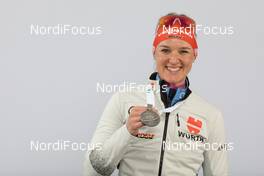 10.02.2021, Pokljuka, Slovenia (SLO): Denise Herrmann (GER) - IBU World Championships Biathlon, medals, Pokljuka (SLO). www.nordicfocus.com. © Manzoni/NordicFocus. Every downloaded picture is fee-liable.
