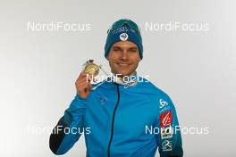 12.02.2021, Pokljuka, Slovenia (SLO): Emilien Jacquelin (FRA) - IBU World Championships Biathlon, medals, Pokljuka (SLO). www.nordicfocus.com. © Manzoni/NordicFocus. Every downloaded picture is fee-liable.