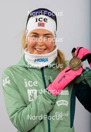 16.02.2021, Pokljuka, Slovenia (SLO): Ingrid Landmark Tandrevold (NOR) - IBU World Championships Biathlon, medals, Pokljuka (SLO). www.nordicfocus.com. © Manzoni/NordicFocus. Every downloaded picture is fee-liable.