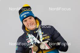 14.02.2021, Pokljuka, Slovenia (SLO): Sebastian Samuelsson (SWE) - IBU World Championships Biathlon, medals, Pokljuka (SLO). www.nordicfocus.com. © Manzoni/NordicFocus. Every downloaded picture is fee-liable.