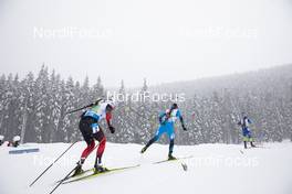 10.02.2021, Pokljuka, Slovenia (SLO): Johannes Thingnes Boe (NOR), Quentin Fillon Maillet (FRA), (l-r) - IBU World Championships Biathlon, relay mixed, Pokljuka (SLO). www.nordicfocus.com. © Manzoni/NordicFocus. Every downloaded picture is fee-liable.