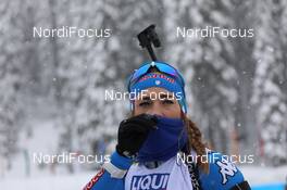 10.02.2021, Pokljuka, Slovenia (SLO): Dorothea Wierer (ITA) - IBU World Championships Biathlon, relay mixed, Pokljuka (SLO). www.nordicfocus.com. © Manzoni/NordicFocus. Every downloaded picture is fee-liable.