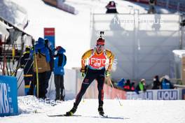 14.02.2021, Pokljuka, Slovenia (SLO): Johannes Kuehn (GER) - IBU World Championships Biathlon, pursuit men, Pokljuka (SLO). www.nordicfocus.com. © Manzoni/NordicFocus. Every downloaded picture is fee-liable.