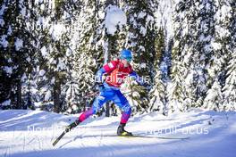 14.02.2021, Pokljuka, Slovenia (SLO): Eduard Latypov (RBU) - IBU World Championships Biathlon, pursuit men, Pokljuka (SLO). www.nordicfocus.com. © Thibaut/NordicFocus. Every downloaded picture is fee-liable.