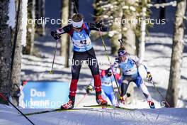 14.02.2021, Pokljuka, Slovenia (SLO): Emma Lunder (CAN) - IBU World Championships Biathlon, pursuit women, Pokljuka (SLO). www.nordicfocus.com. © Thibaut/NordicFocus. Every downloaded picture is fee-liable.