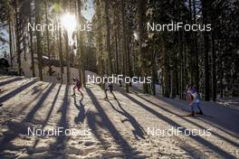 14.02.2021, Pokljuka, Slovenia (SLO): Darya Blashko (UKR), Baiba Bendika (LAT), Lisa Vittozzi (ITA), (l-r) - IBU World Championships Biathlon, pursuit women, Pokljuka (SLO). www.nordicfocus.com. © Thibaut/NordicFocus. Every downloaded picture is fee-liable.
