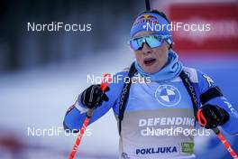 14.02.2021, Pokljuka, Slovenia (SLO): Dorothea Wierer (ITA) - IBU World Championships Biathlon, pursuit women, Pokljuka (SLO). www.nordicfocus.com. © Thibaut/NordicFocus. Every downloaded picture is fee-liable.