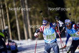20.02.2021, Pokljuka, Slovenia (SLO): Jake Brown (USA) - IBU World Championships Biathlon, relay men, Pokljuka (SLO). www.nordicfocus.com. © Thibaut/NordicFocus. Every downloaded picture is fee-liable.