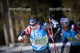 20.02.2021, Pokljuka, Slovenia (SLO): Jake Brown (USA) - IBU World Championships Biathlon, relay men, Pokljuka (SLO). www.nordicfocus.com. © Thibaut/NordicFocus. Every downloaded picture is fee-liable.