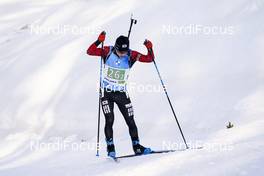 20.02.2021, Pokljuka, Slovenia (SLO): Yonggyu Kim (KOR) - IBU World Championships Biathlon, relay men, Pokljuka (SLO). www.nordicfocus.com. © Thibaut/NordicFocus. Every downloaded picture is fee-liable.