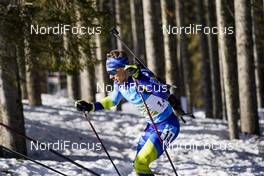 20.02.2021, Pokljuka, Slovenia (SLO): Anton Smolski (BLR) - IBU World Championships Biathlon, relay men, Pokljuka (SLO). www.nordicfocus.com. © Thibaut/NordicFocus. Every downloaded picture is fee-liable.