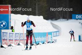 20.02.2021, Pokljuka, Slovenia (SLO): Vetle Sjaastad Christiansen (NOR), Johannes Thingnes Boe (NOR), (l-r) - IBU World Championships Biathlon, relay men, Pokljuka (SLO). www.nordicfocus.com. © Manzoni/NordicFocus. Every downloaded picture is fee-liable.