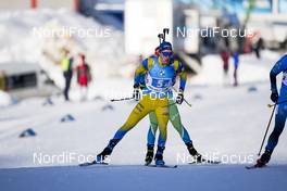 20.02.2021, Pokljuka, Slovenia (SLO): Sebastian Samuelsson (SWE) - IBU World Championships Biathlon, relay men, Pokljuka (SLO). www.nordicfocus.com. © Thibaut/NordicFocus. Every downloaded picture is fee-liable.