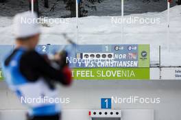 20.02.2021, Pokljuka, Slovenia (SLO): Vetle Sjaastad Christiansen (NOR) - IBU World Championships Biathlon, relay men, Pokljuka (SLO). www.nordicfocus.com. © Manzoni/NordicFocus. Every downloaded picture is fee-liable.