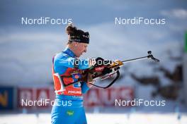 20.02.2021, Pokljuka, Slovenia (SLO): Julia Simon (FRA) - IBU World Championships Biathlon, relay women, Pokljuka (SLO). www.nordicfocus.com. © Manzoni/NordicFocus. Every downloaded picture is fee-liable.