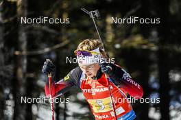 20.02.2021, Pokljuka, Slovenia (SLO): Ida Lien (NOR) - IBU World Championships Biathlon, relay women, Pokljuka (SLO). www.nordicfocus.com. © Manzoni/NordicFocus. Every downloaded picture is fee-liable.