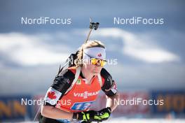 20.02.2021, Pokljuka, Slovenia (SLO): Sarah Beaudry (CAN) - IBU World Championships Biathlon, relay women, Pokljuka (SLO). www.nordicfocus.com. © Manzoni/NordicFocus. Every downloaded picture is fee-liable.