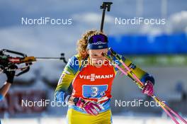 20.02.2021, Pokljuka, Slovenia (SLO): Hanna Oeberg (SWE) - IBU World Championships Biathlon, relay women, Pokljuka (SLO). www.nordicfocus.com. © Manzoni/NordicFocus. Every downloaded picture is fee-liable.