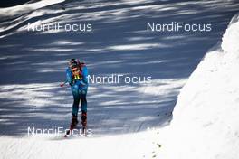 20.02.2021, Pokljuka, Slovenia (SLO): Anais Chevalier-Bouchet (FRA) - IBU World Championships Biathlon, relay women, Pokljuka (SLO). www.nordicfocus.com. © Manzoni/NordicFocus. Every downloaded picture is fee-liable.