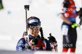 20.02.2021, Pokljuka, Slovenia (SLO): Lena Haecki (SUI) - IBU World Championships Biathlon, relay women, Pokljuka (SLO). www.nordicfocus.com. © Manzoni/NordicFocus. Every downloaded picture is fee-liable.
