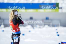 20.02.2021, Pokljuka, Slovenia (SLO): Tiril Eckhoff (NOR) - IBU World Championships Biathlon, relay women, Pokljuka (SLO). www.nordicfocus.com. © Thibaut/NordicFocus. Every downloaded picture is fee-liable.