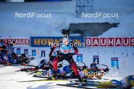 18.02.2021, Pokljuka, Slovenia (SLO): Johannes Thingnes Boe (NOR) - IBU World Championships Biathlon, single mixed relay, Pokljuka (SLO). www.nordicfocus.com. © Manzoni/NordicFocus. Every downloaded picture is fee-liable.