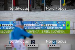 18.02.2021, Pokljuka, Slovenia (SLO): Lukas Hofer (ITA) - IBU World Championships Biathlon, single mixed relay, Pokljuka (SLO). www.nordicfocus.com. © Manzoni/NordicFocus. Every downloaded picture is fee-liable.