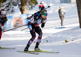 18.02.2021, Pokljuka, Slovenia (SLO): Lisa Theresa Hauser (AUT) - IBU World Championships Biathlon, single mixed relay, Pokljuka (SLO). www.nordicfocus.com. © Manzoni/NordicFocus. Every downloaded picture is fee-liable.