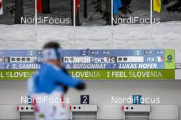 18.02.2021, Pokljuka, Slovenia (SLO): Lukas Hofer (ITA) - IBU World Championships Biathlon, single mixed relay, Pokljuka (SLO). www.nordicfocus.com. © Manzoni/NordicFocus. Every downloaded picture is fee-liable.