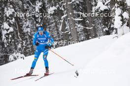12.02.2021, Pokljuka, Slovenia (SLO): Didier Bionaz (ITA) - IBU World Championships Biathlon, sprint men, Pokljuka (SLO). www.nordicfocus.com. © Manzoni/NordicFocus. Every downloaded picture is fee-liable.