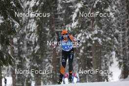 12.02.2021, Pokljuka, Slovenia (SLO): Andrejs Rastorgujevs (LAT) - IBU World Championships Biathlon, sprint men, Pokljuka (SLO). www.nordicfocus.com. © Manzoni/NordicFocus. Every downloaded picture is fee-liable.