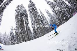 12.02.2021, Pokljuka, Slovenia (SLO): Lukas Hofer (ITA) - IBU World Championships Biathlon, sprint men, Pokljuka (SLO). www.nordicfocus.com. © Manzoni/NordicFocus. Every downloaded picture is fee-liable.