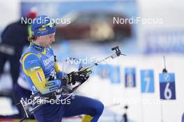 12.02.2021, Pokljuka, Slovenia (SLO): Jesper Nelin (SWE) - IBU World Championships Biathlon, sprint men, Pokljuka (SLO). www.nordicfocus.com. © Thibaut/NordicFocus. Every downloaded picture is fee-liable.